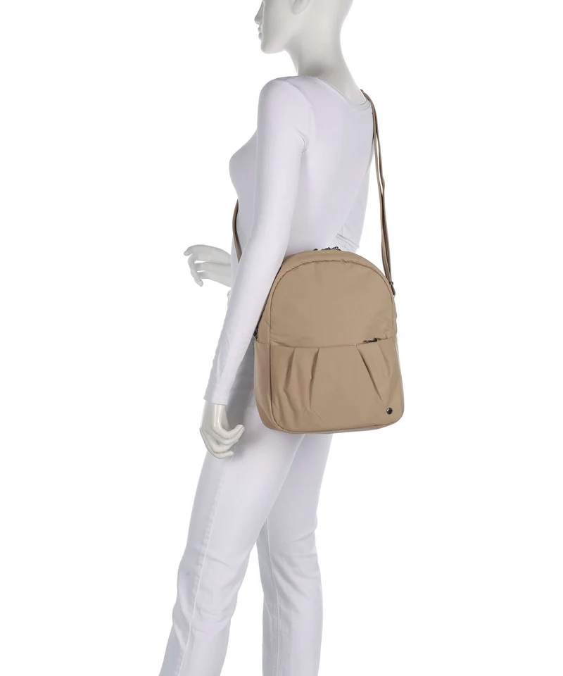 Pacsafe CX Sac à main porté dos taupe