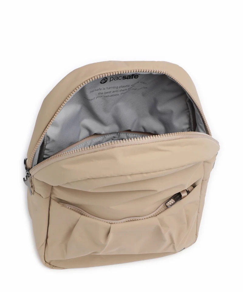 Pacsafe CX Sac à main porté dos taupe