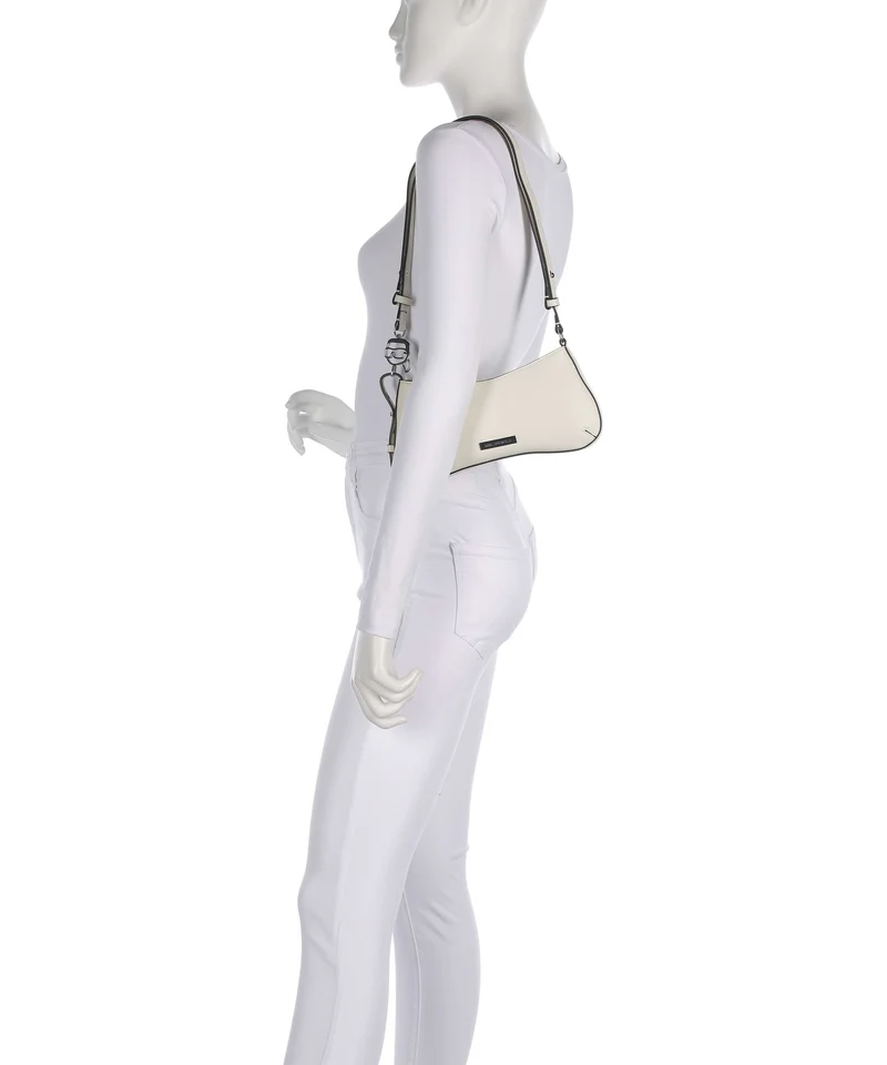 Karl Lagerfeld Ikon Smooth Sac porté épaule off white