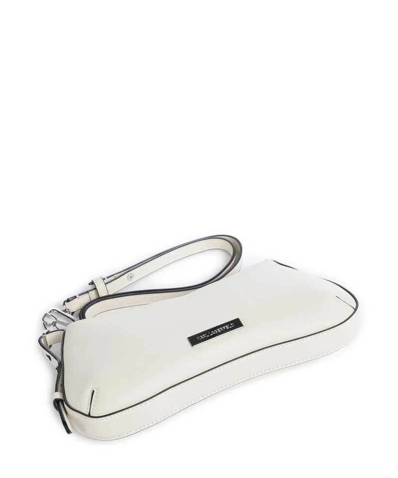 Karl Lagerfeld Ikon Smooth Sac porté épaule off white
