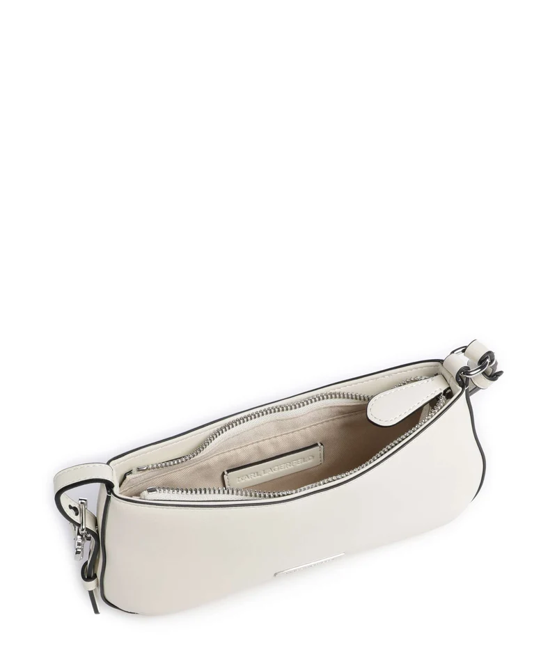 Karl Lagerfeld Ikon Smooth Sac porté épaule off white