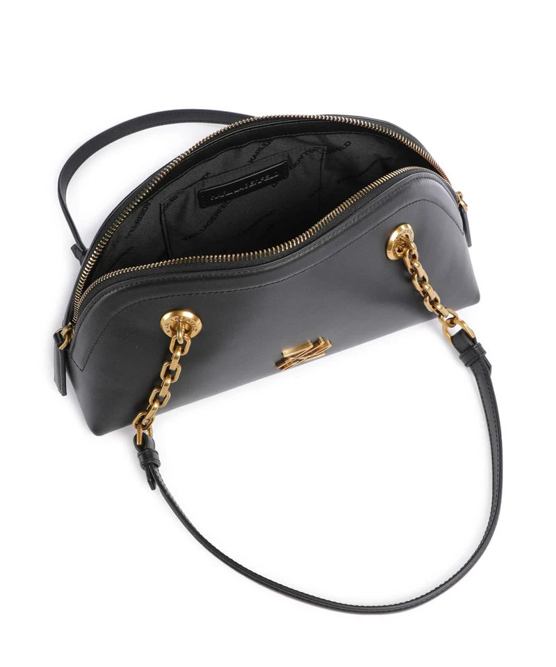 Karl Lagerfeld K/Autograph Bowling Small Sac porté épaule black/gold