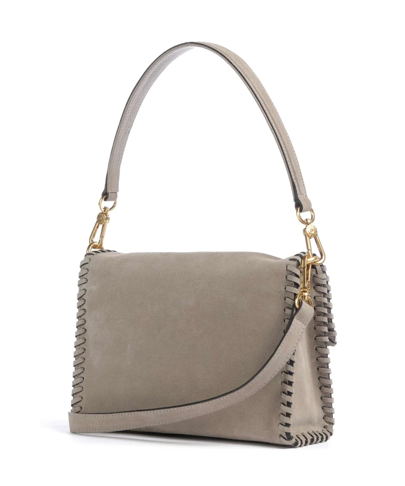 Abro Suede Temi Stitch Sac porté épaule siena