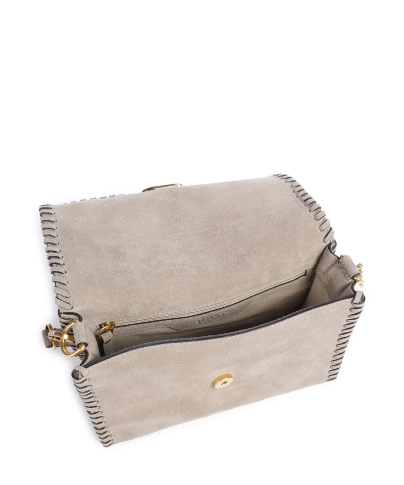 Abro Suede Temi Stitch Sac porté épaule siena