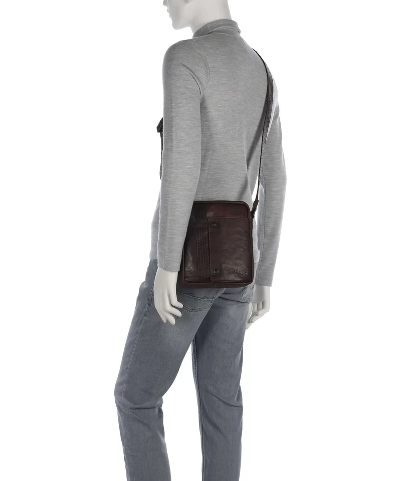 Spikes & Sparrow Bronco Benn Sac bandoulière dark brown