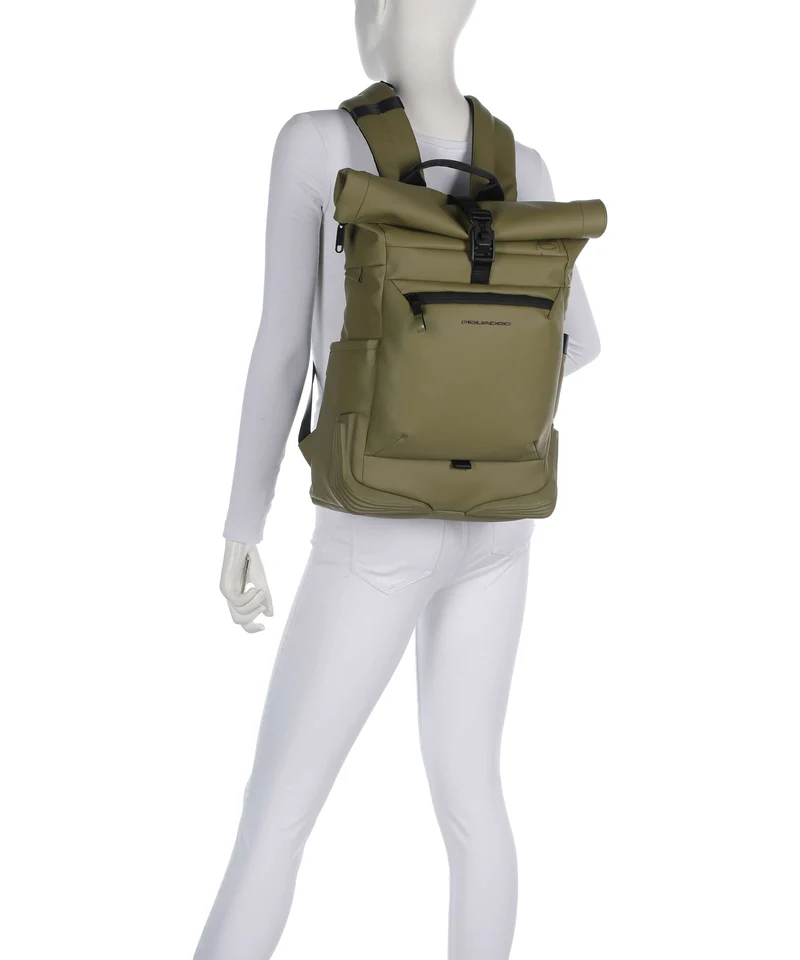 Piquadro Corner Special Sac à dos roll-top light green