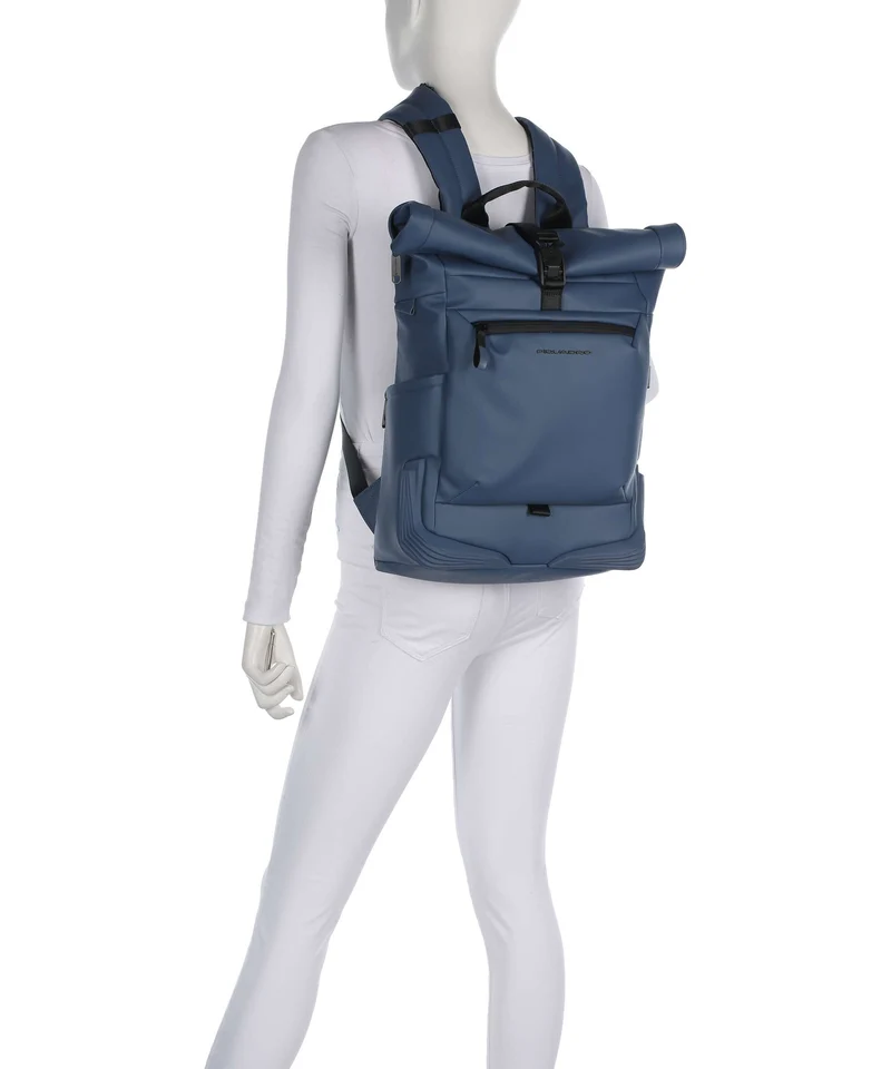 Piquadro Corner Special Sac à dos roll-top avio