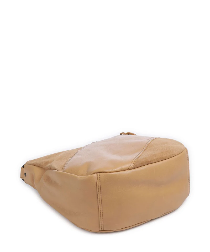 Spikes & Sparrow Suede Mix Natalia Sac fourre-tout camel