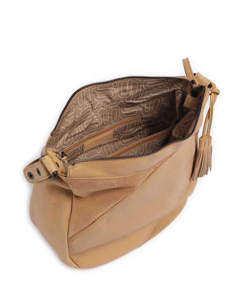 Spikes & Sparrow Suede Mix Natalia Sac fourre-tout camel
