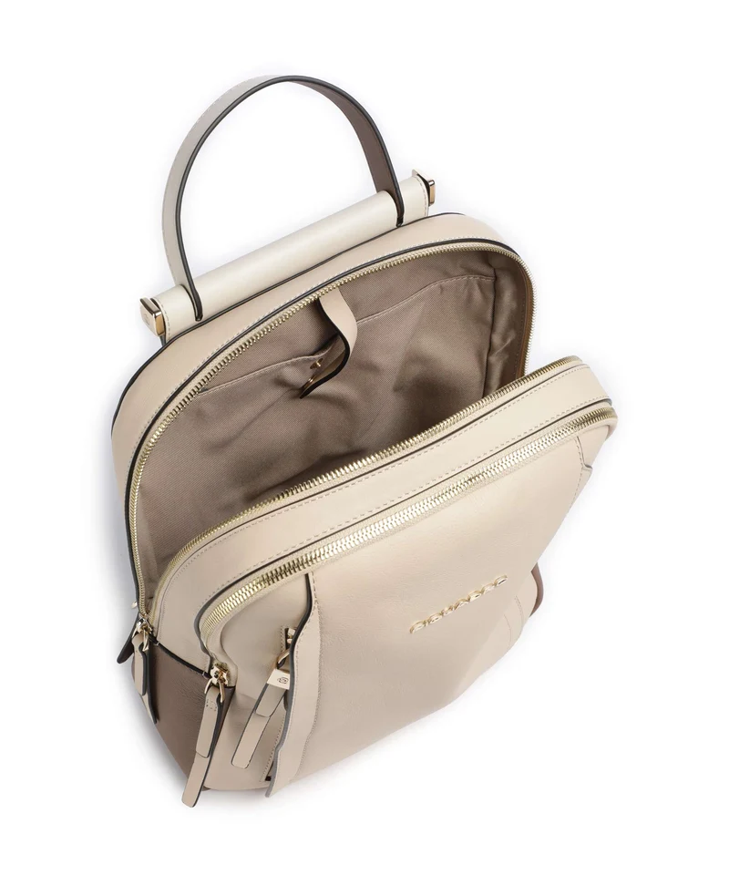 Piquadro Circle Sac à dos beige/cuoio