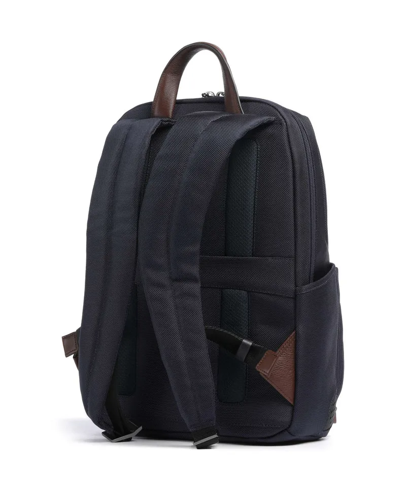 Piquadro Brief 2 LED Sac à dos d'ordinateur blue/cognac