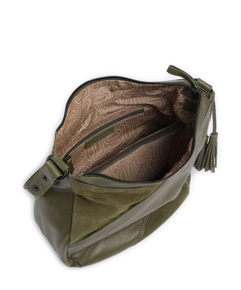 Spikes & Sparrow Suede Mix Natalia Sac fourre-tout green
