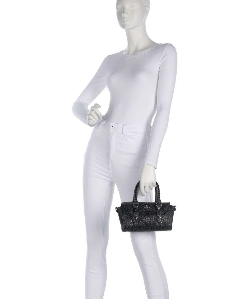 Vivienne Westwood Bettina Snake Effect Mini Sac à main dark grey
