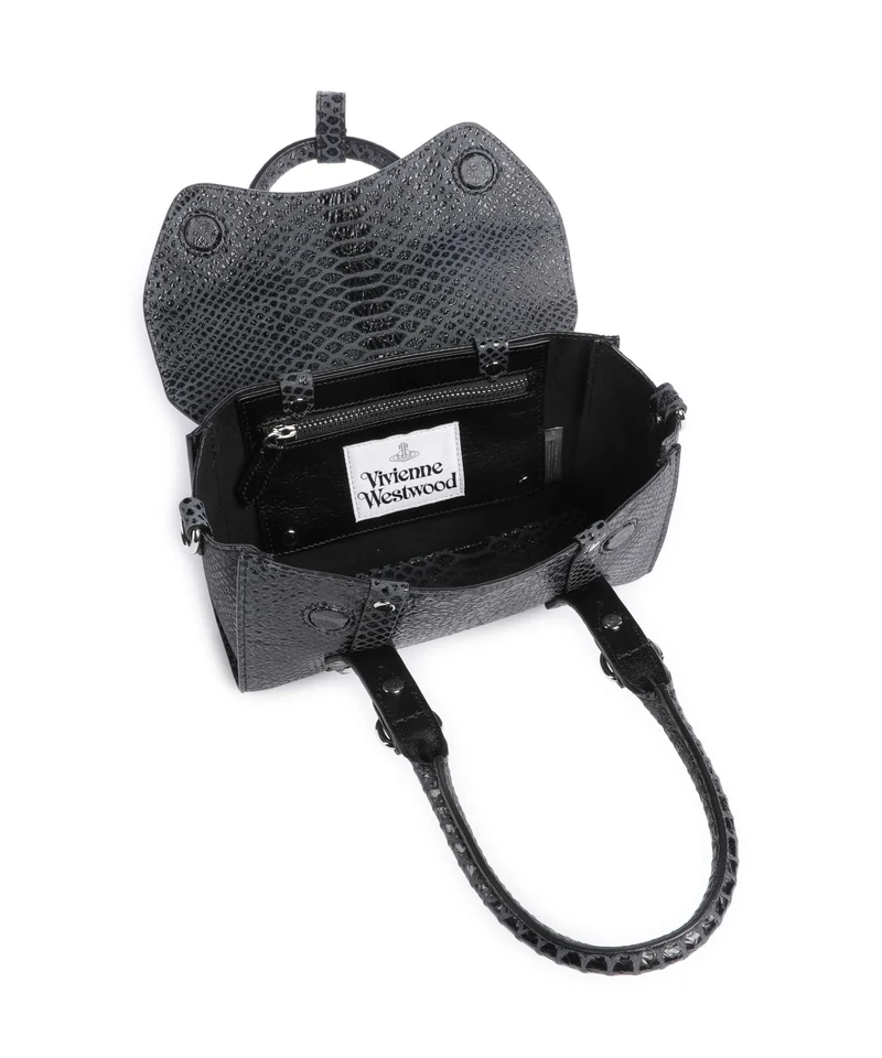 Vivienne Westwood Bettina Snake Effect Mini Sac à main dark grey