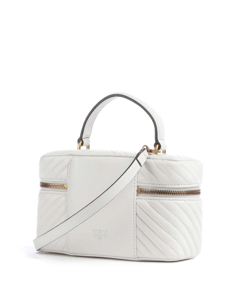 Pinko Vanity Mini Sac à main bianco nembo/antique gold