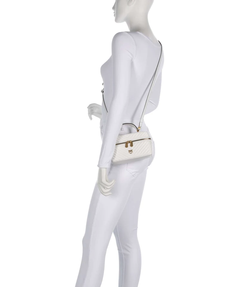 Pinko Vanity Mini Sac à main bianco nembo/antique gold