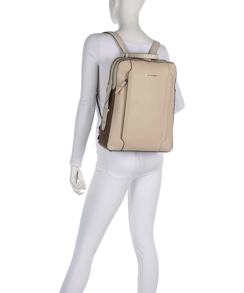 Piquadro Circle Sac à dos beige/cuoio