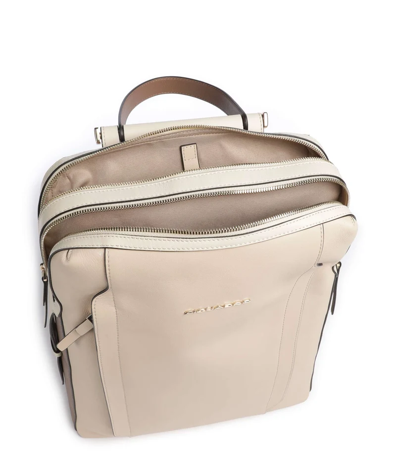 Piquadro Circle Sac à dos beige/cuoio