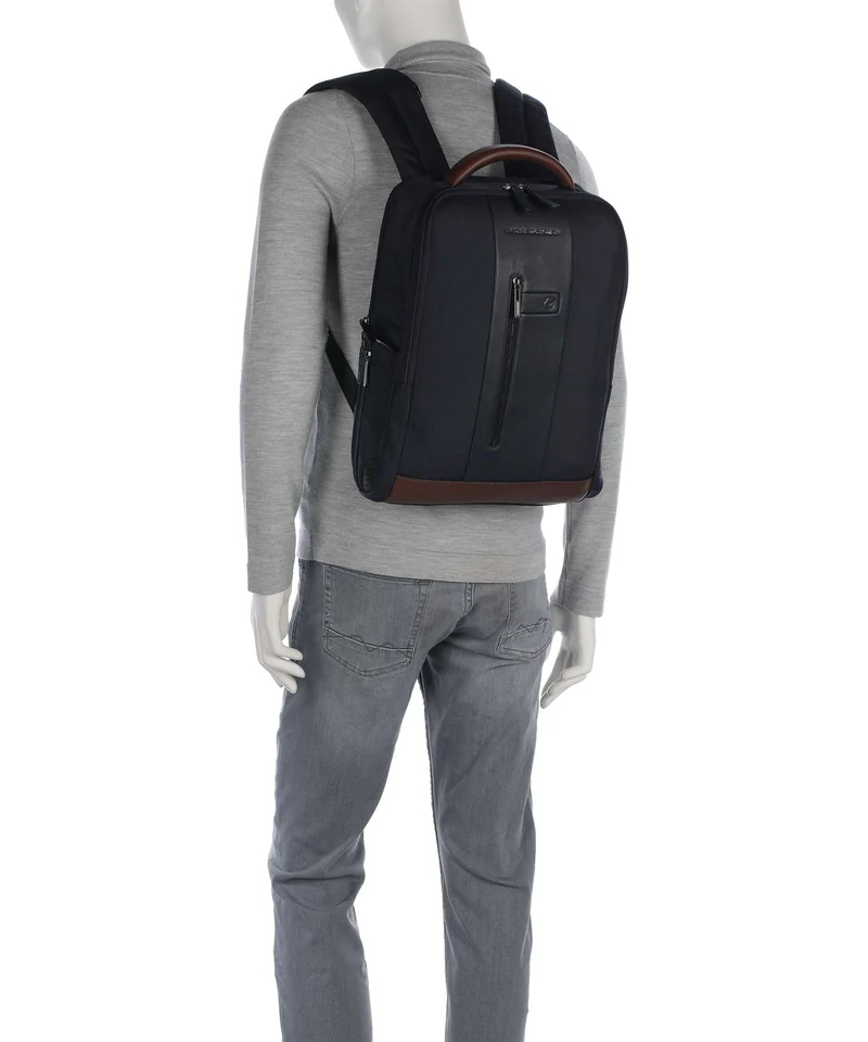 Piquadro Brief 2 Sac à dos blue/cognac