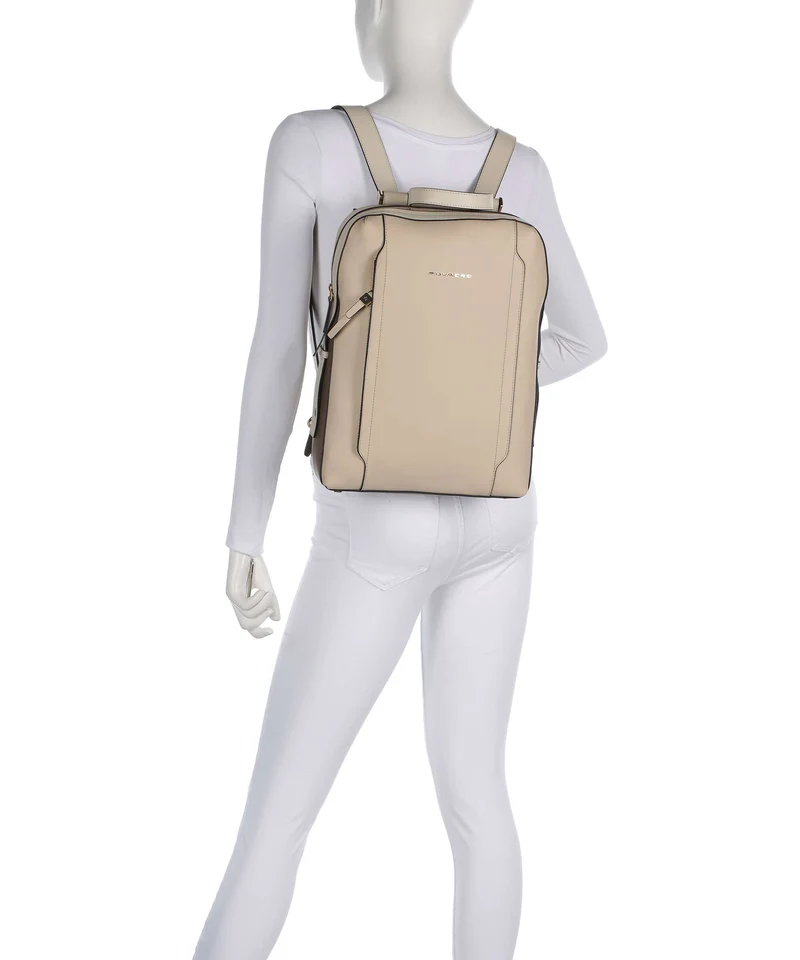 Piquadro Circle Sac à dos d'ordinateur beige/cuoio