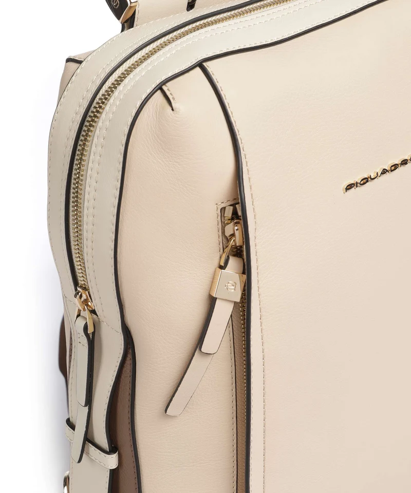 Piquadro Circle Sac à dos d'ordinateur beige/cuoio