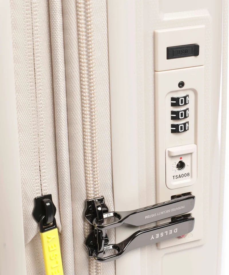 Delsey Paris Lutece Slim Valise 4 roues beige