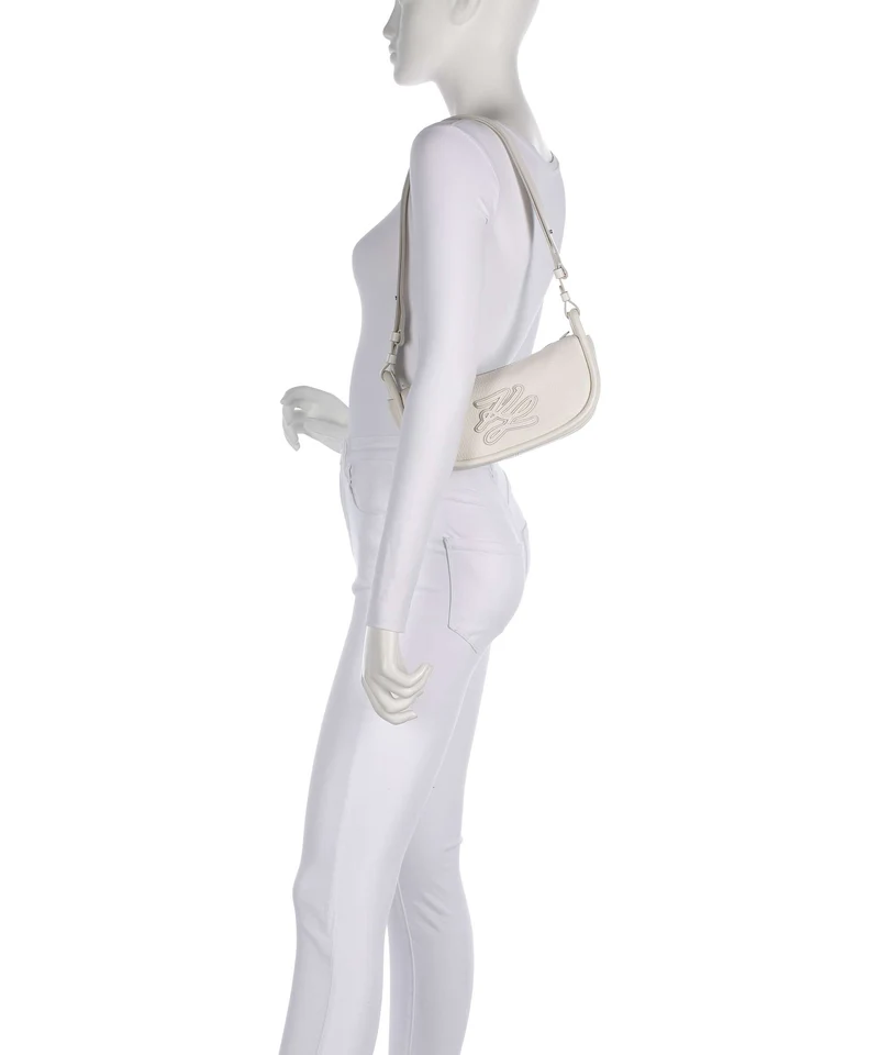 Karl Lagerfeld K/Autograph Small Sac porté épaule off white