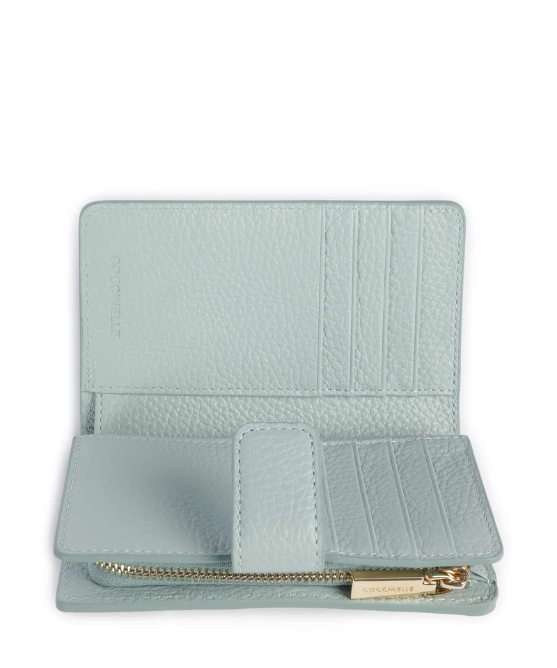 Coccinelle Metallic Soft Portefeuille aquamarine