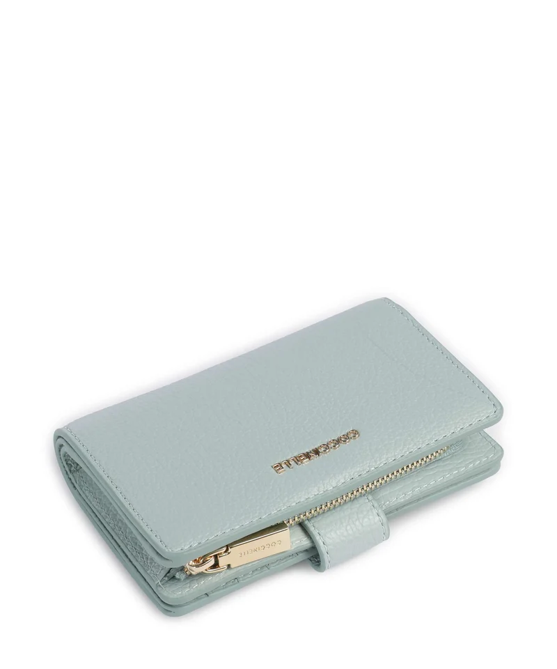 Coccinelle Metallic Soft Portefeuille aquamarine