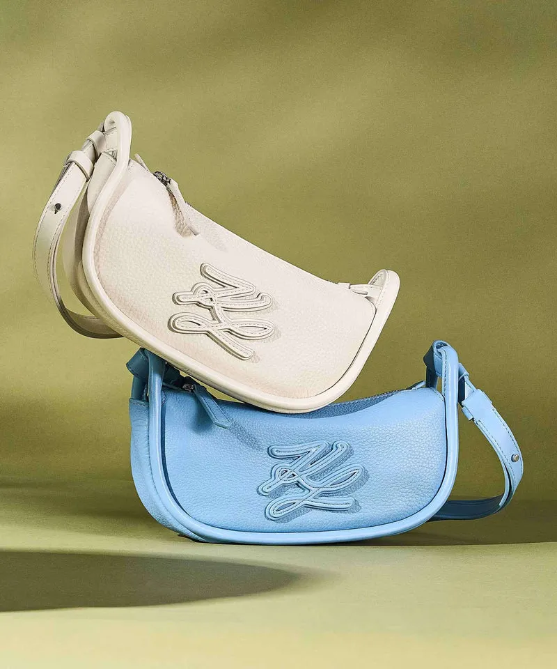 Karl Lagerfeld K/Autograph Small Sac porté épaule blue bloom