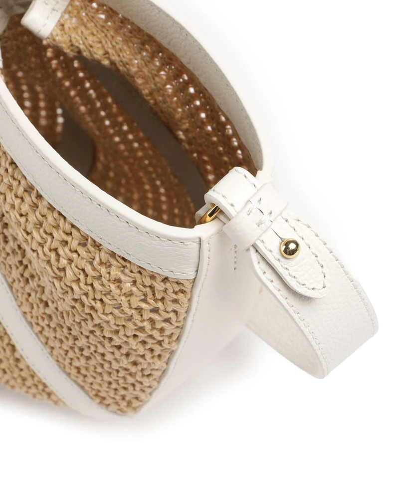 Coccinelle Shell Straw Sac à main natural/pearl