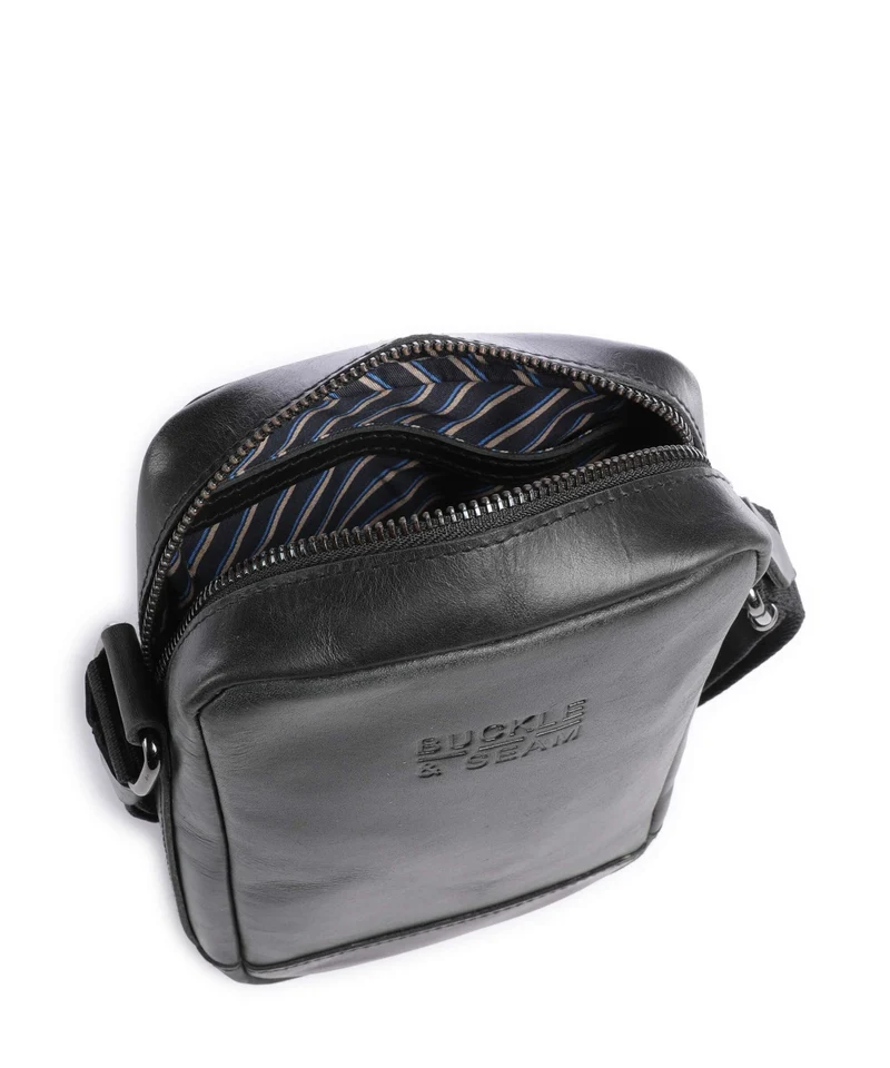 Buckle & Seam Crazy Horse Runner Sac bandoulière black