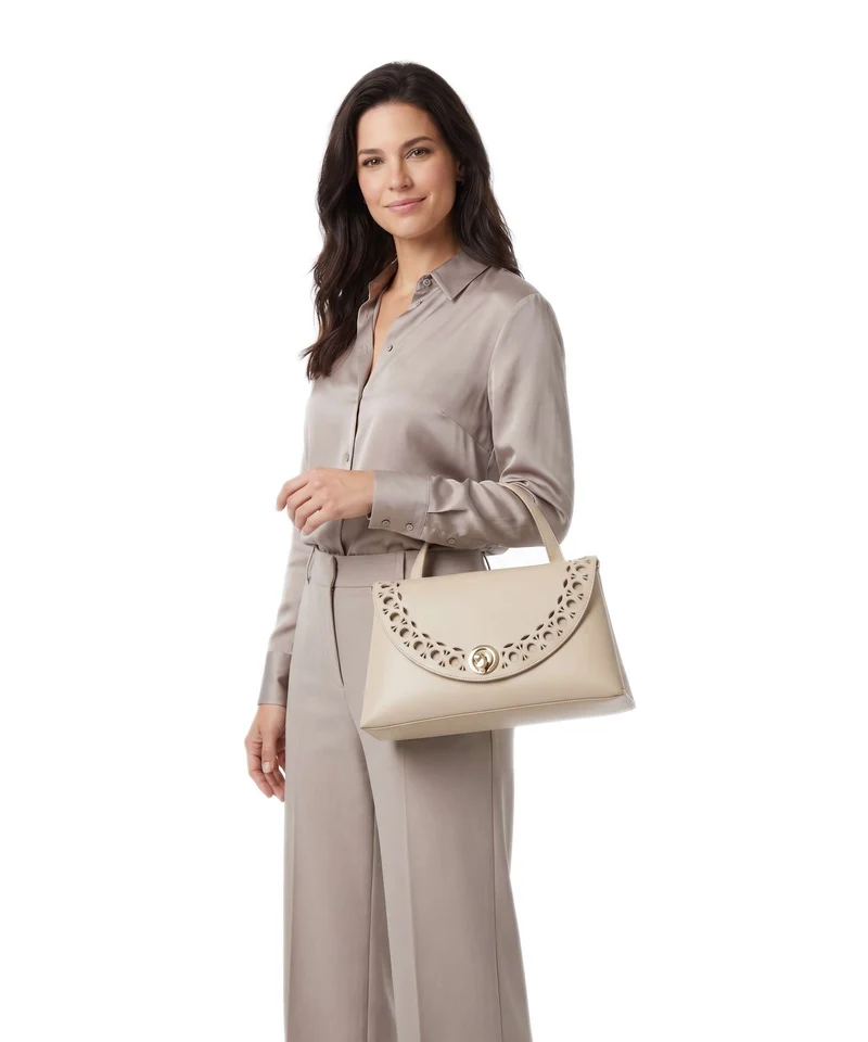 Coccinelle Nikla Monogram Sangallo Sac à main sandshell