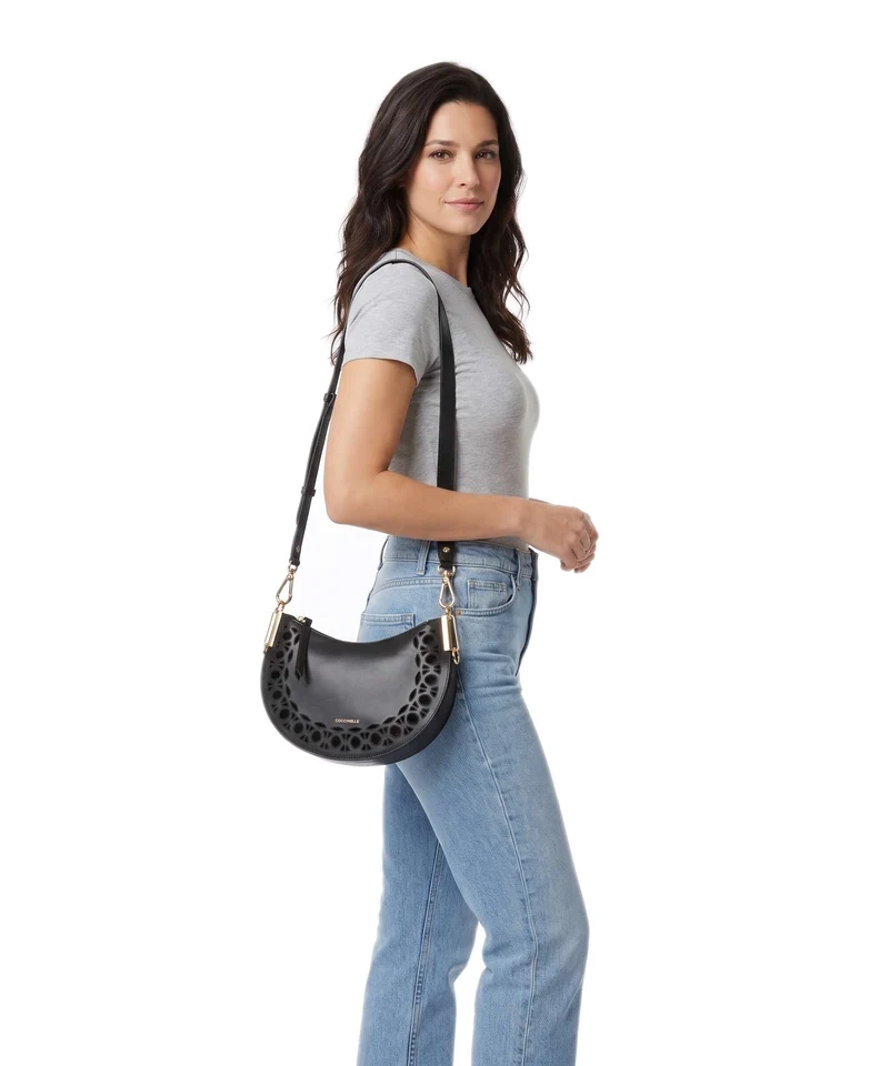 Coccinelle Sunup Monogram Sangallo Sac porté épaule noir