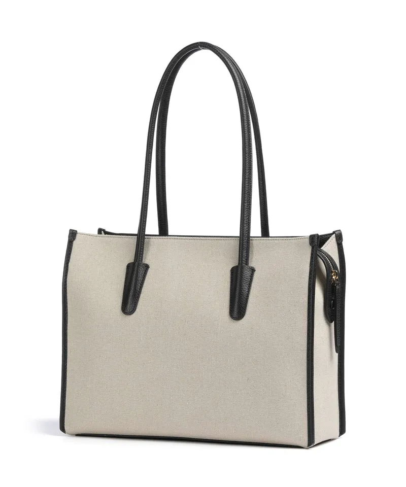 Coccinelle Myrtha Canvas Cabas natural/noir
