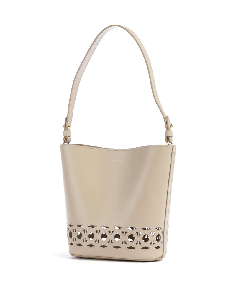 Coccinelle Nikla Monogram Sangallo Sac seau sandshell