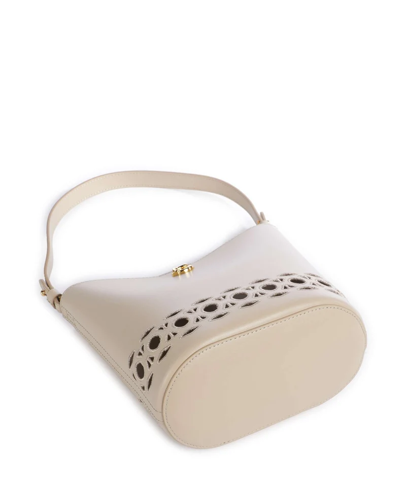 Coccinelle Nikla Monogram Sangallo Sac seau sandshell