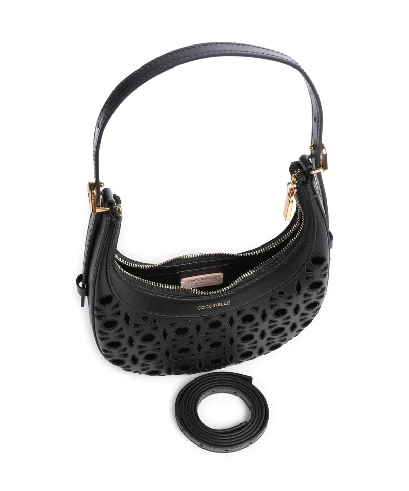Coccinelle Whisper Monogram Sangallo Sac porté épaule noir
