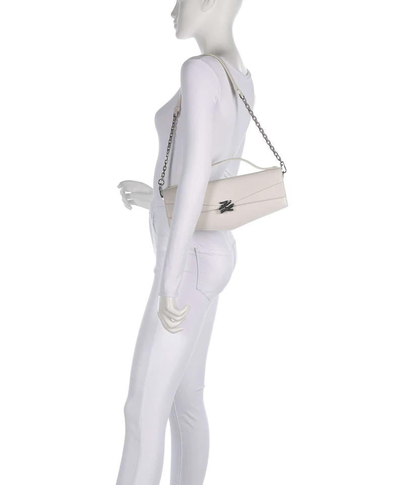 Karl Lagerfeld K/Studio Autograph Sac porté épaule off white