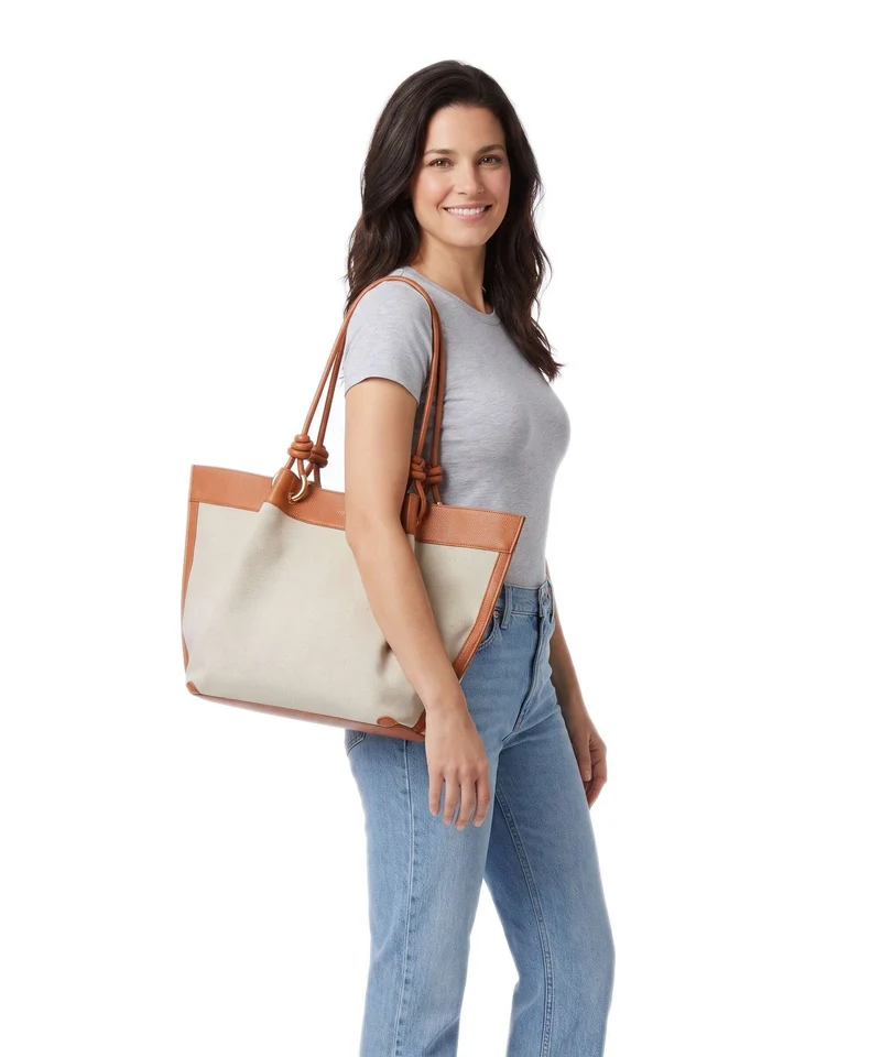 Coccinelle Finn Canvas Cabas natural/crab