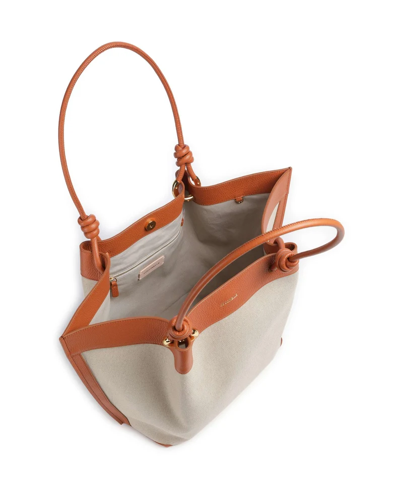 Coccinelle Finn Canvas Cabas natural/crab