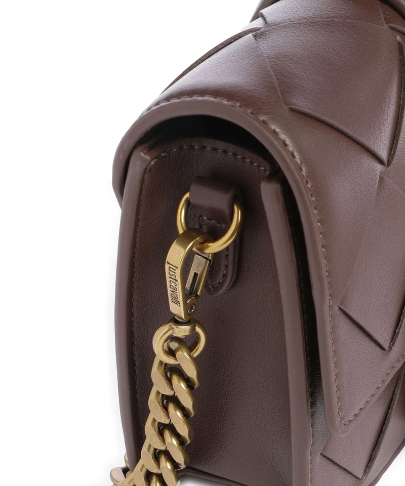 Just Cavalli Iconic Snakes Braided Sac bandoulière black coffee