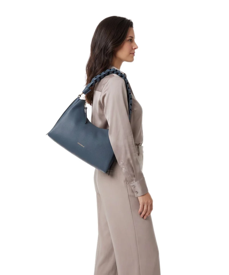 Coccinelle Boheme Grana Double Sac porté épaule deep blue/sandshell