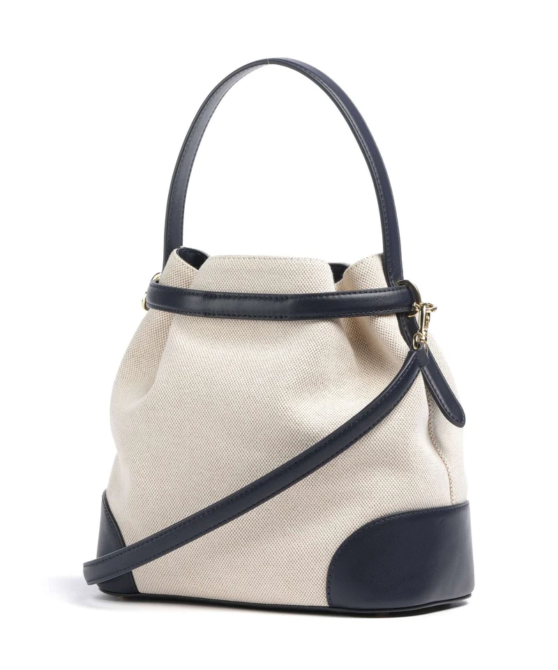 Lauren Ralph Lauren Blaike Medium Sac seau natural/buff canvas/refined navy