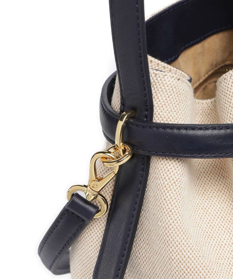 Lauren Ralph Lauren Blaike Medium Sac seau natural/buff canvas/refined navy