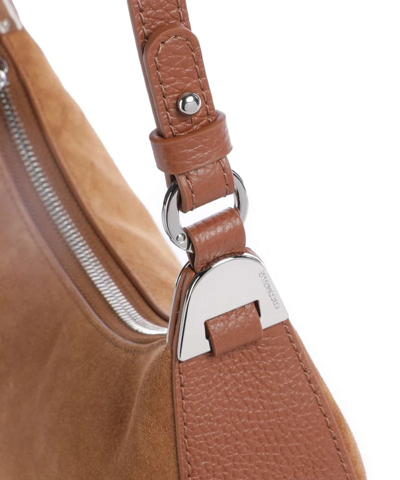 Coccinelle Fujiko Suede Sac bandoulière cognac