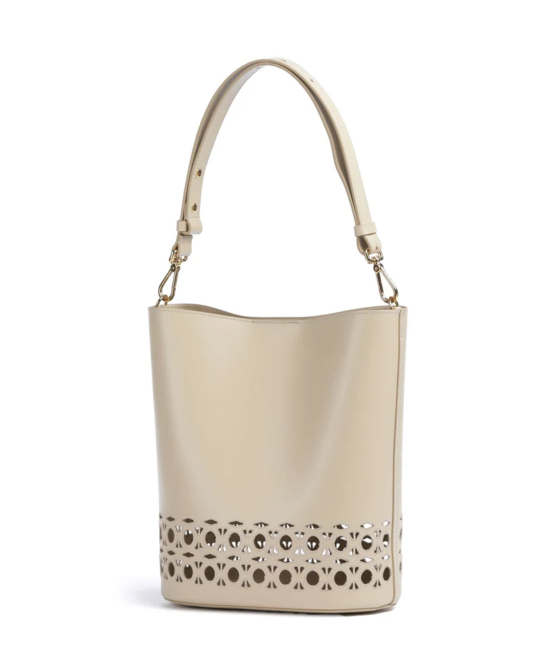 Coccinelle Nikla Monogram Sangallo Sac seau sandshell