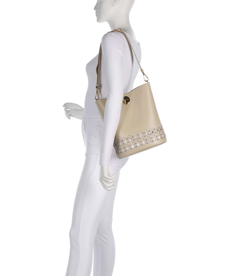 Coccinelle Nikla Monogram Sangallo Sac seau sandshell