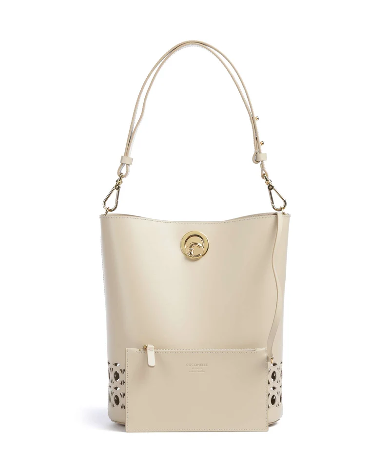 Coccinelle Nikla Monogram Sangallo Sac seau sandshell