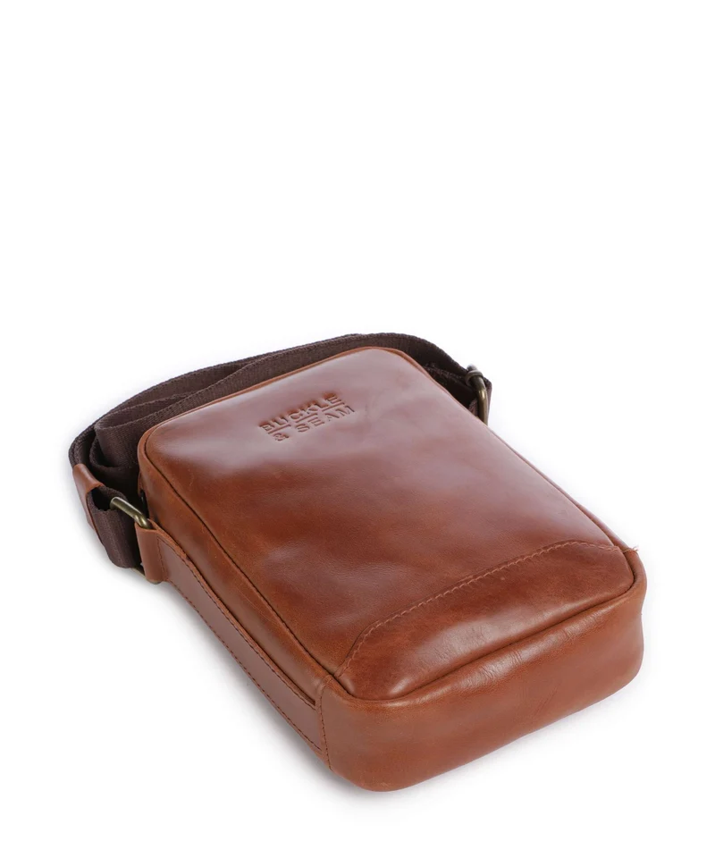 Buckle & Seam Crazy Horse Runner Sac bandoulière cognac